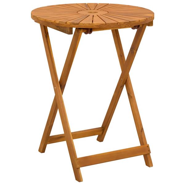 Grote foto vidaxl vouw tuin tafel naturel 60 x 75 cm massief acaciahout tuin en terras tuinmeubelen