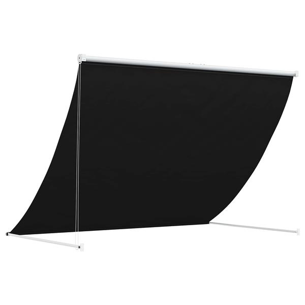 Grote foto vidaxl markies zwart 150 x 150 cm 180 g m polyester met pu coating tuin en terras overige tuin en terras