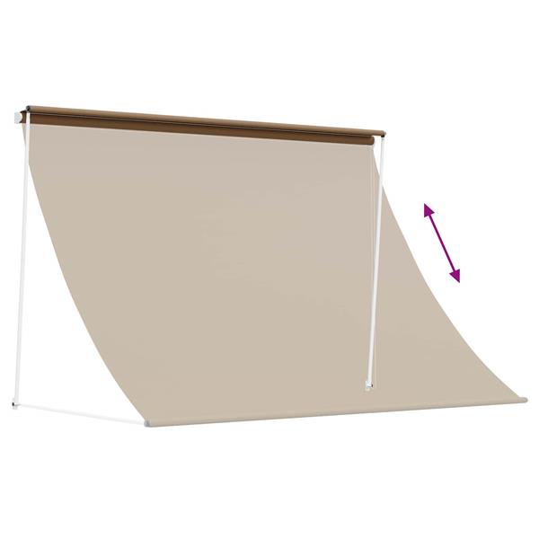 Grote foto vidaxl markies beige 150 x 150 cm 180 g m polyester met pu coating tuin en terras overige tuin en terras