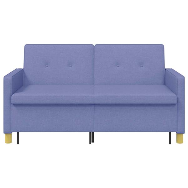 Grote foto vidaxl uittrekbare slaapbank jeans blauw stof huis en inrichting bankstellen