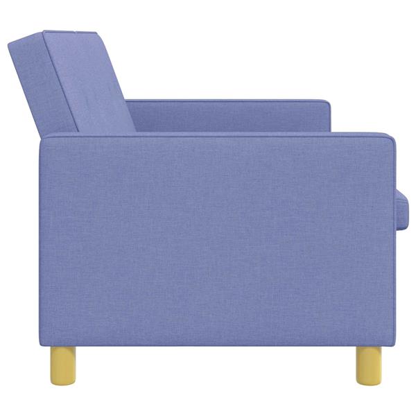 Grote foto vidaxl uittrekbare slaapbank jeans blauw stof huis en inrichting bankstellen
