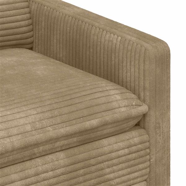 Grote foto vidaxl bank taupe 156 x 81 x 87 5 cm polyester huis en inrichting bankstellen
