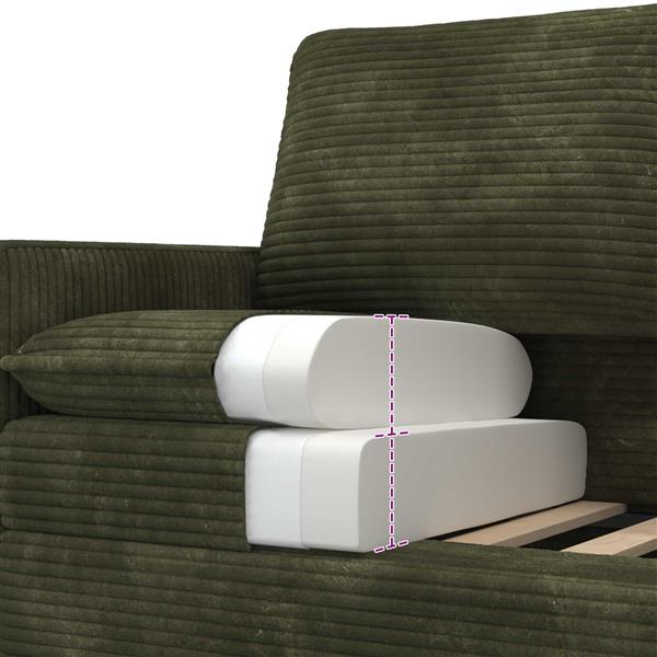 Grote foto vidaxl bank groen 156 x 81 x 87 5 cm polyester huis en inrichting bankstellen