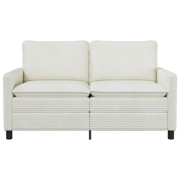 Grote foto vidaxl bank cr mekleurig 156 x 81 x 87 5 cm polyester huis en inrichting bankstellen