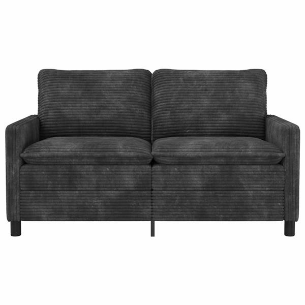 Grote foto vidaxl bank donkergrijs 156 x 81 x 87 5 cm polyester huis en inrichting bankstellen