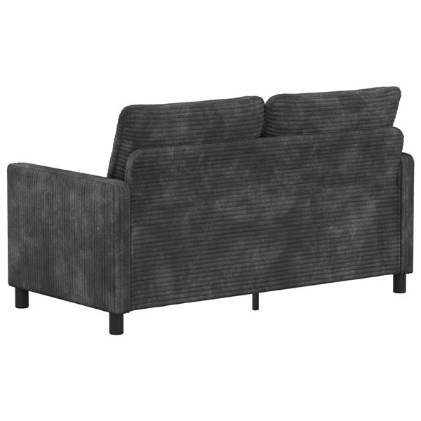 Grote foto vidaxl bank donkergrijs 156 x 81 x 87 5 cm polyester huis en inrichting bankstellen