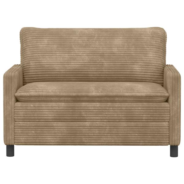 Grote foto vidaxl bank taupe 126 x 81 x 87 5 cm polyester huis en inrichting bankstellen