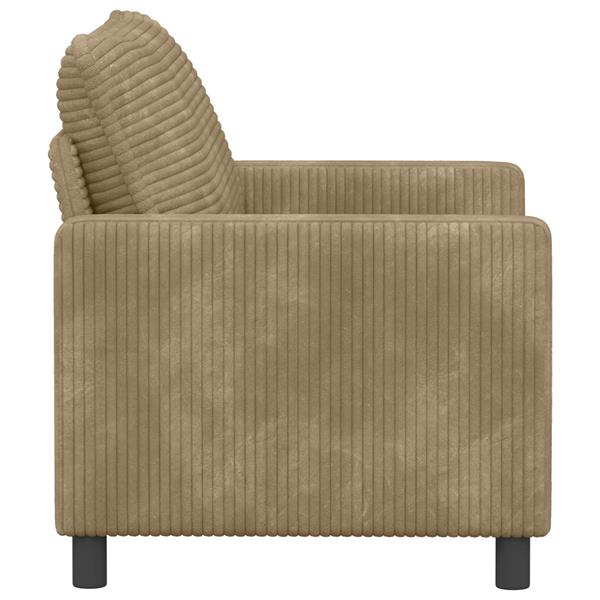 Grote foto vidaxl bank taupe 126 x 81 x 87 5 cm polyester huis en inrichting bankstellen