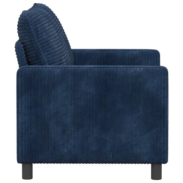 Grote foto vidaxl bank marineblauw 126 x 81 x 87 5 cm polyester huis en inrichting bankstellen
