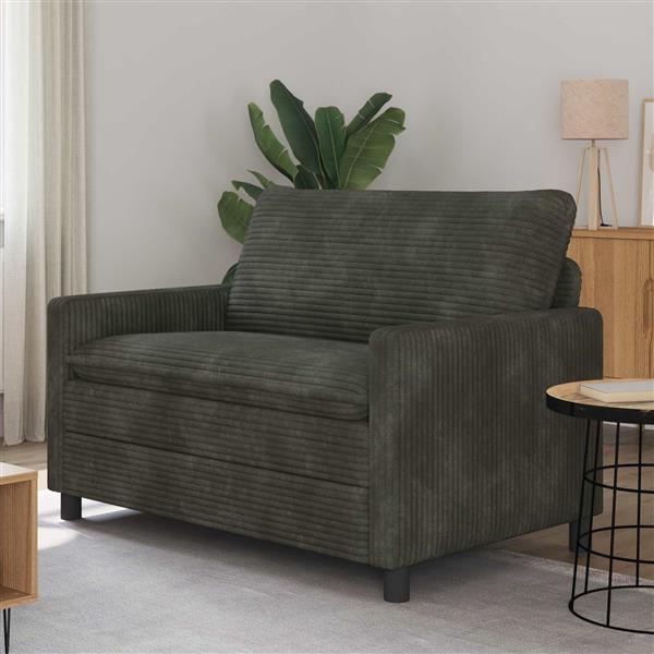 Grote foto vidaxl bank antracietkleurig 126 x 81 x 87 5 cm polyester huis en inrichting bankstellen