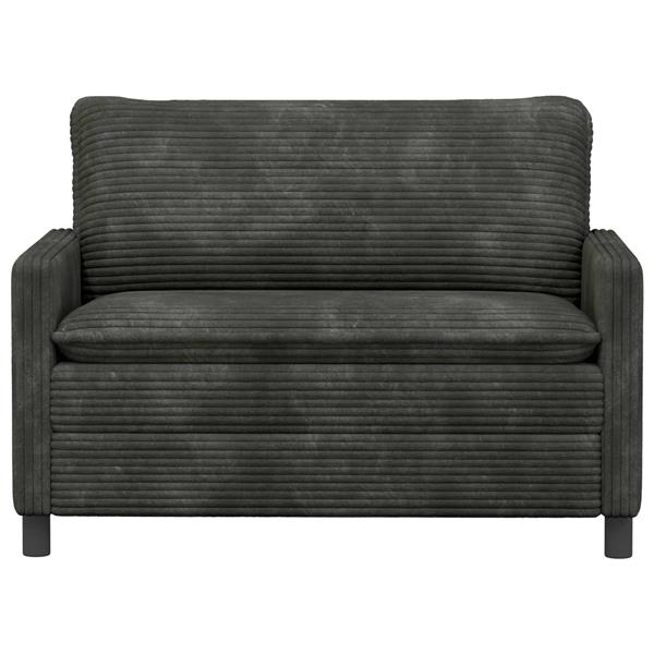 Grote foto vidaxl bank antracietkleurig 126 x 81 x 87 5 cm polyester huis en inrichting bankstellen