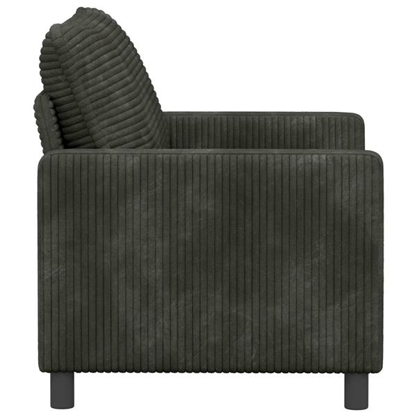 Grote foto vidaxl bank antracietkleurig 126 x 81 x 87 5 cm polyester huis en inrichting bankstellen