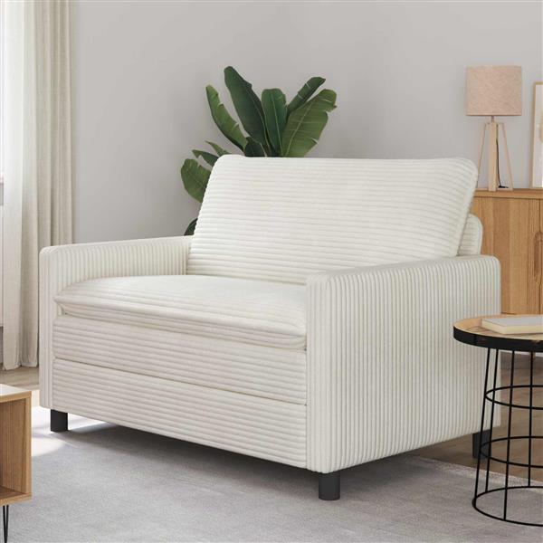 Grote foto vidaxl bank cr mekleurig 126 x 81 x 87 5 cm polyester huis en inrichting bankstellen