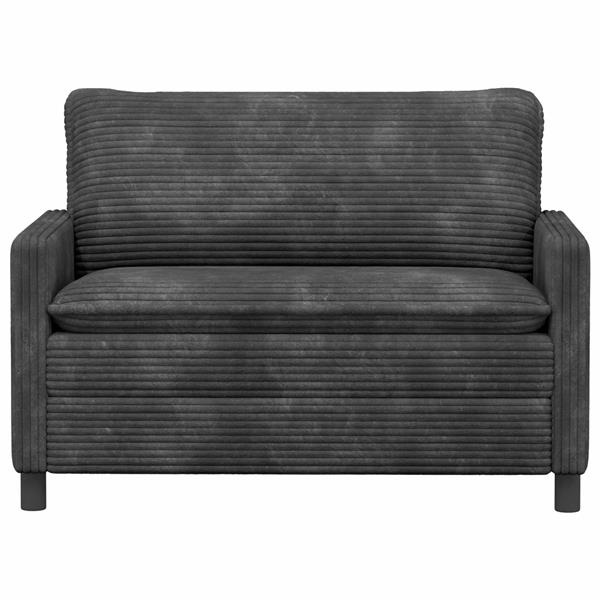 Grote foto vidaxl bank donkergrijs 126 x 81 x 87 5 cm polyester huis en inrichting bankstellen