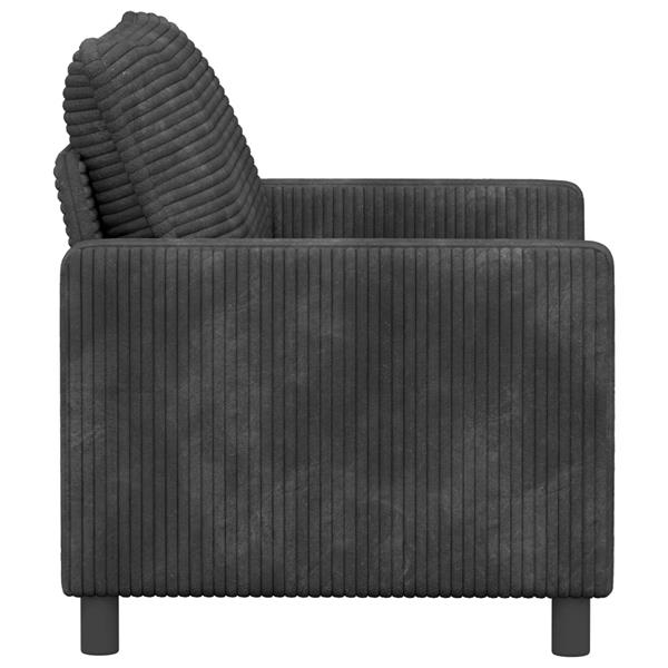 Grote foto vidaxl bank donkergrijs 126 x 81 x 87 5 cm polyester huis en inrichting bankstellen