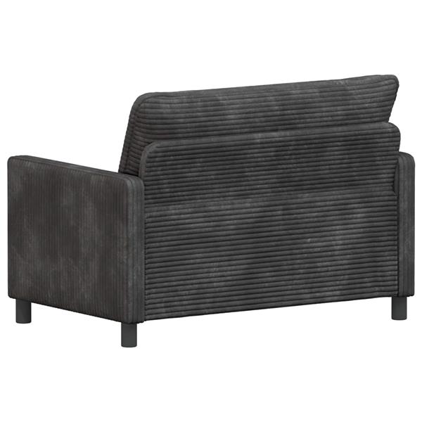 Grote foto vidaxl bank donkergrijs 126 x 81 x 87 5 cm polyester huis en inrichting bankstellen