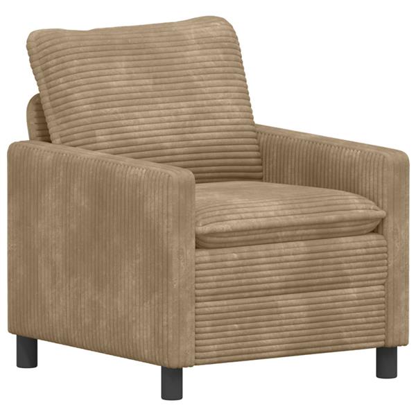Grote foto vidaxl bank taupe 76 x 81 x 87 5 cm polyester huis en inrichting bankstellen