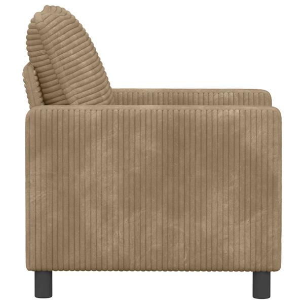 Grote foto vidaxl bank taupe 76 x 81 x 87 5 cm polyester huis en inrichting bankstellen