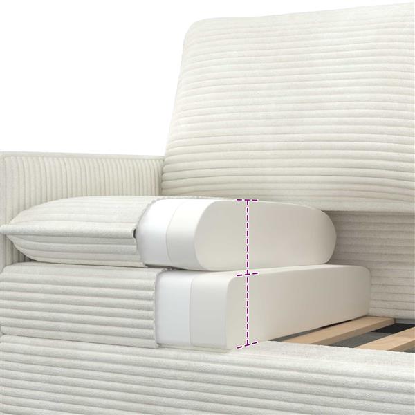 Grote foto vidaxl bank cr mekleurig 76 x 81 x 87 5 cm polyester huis en inrichting bankstellen