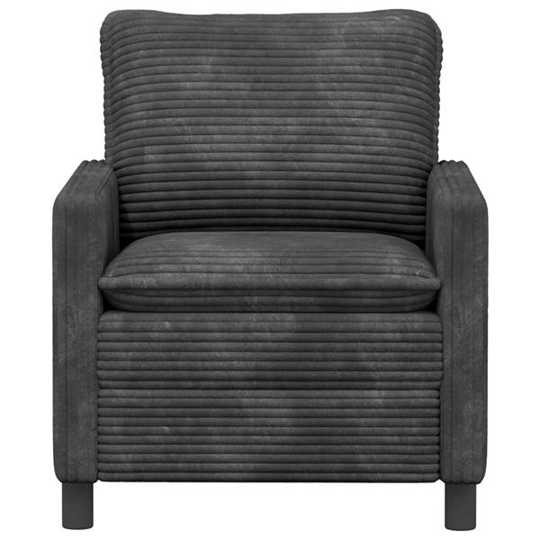 Grote foto vidaxl bank donkergrijs 76 x 81 x 87 5 cm polyester huis en inrichting bankstellen