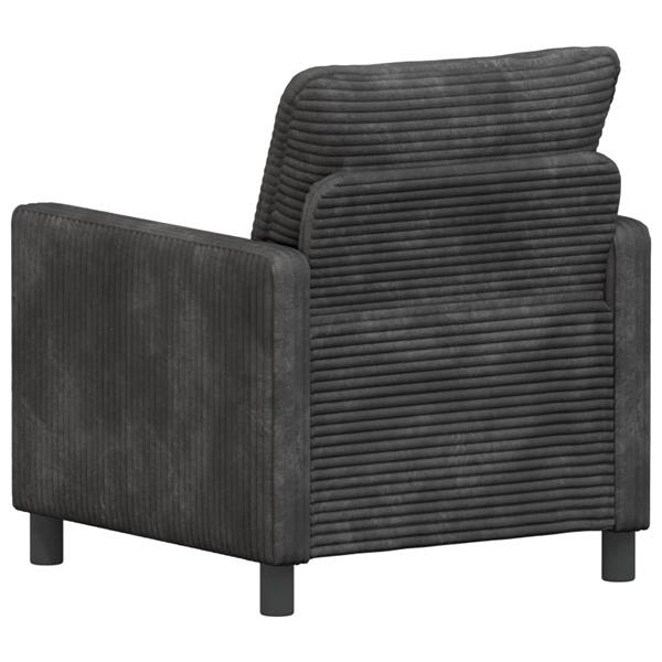 Grote foto vidaxl bank donkergrijs 76 x 81 x 87 5 cm polyester huis en inrichting bankstellen