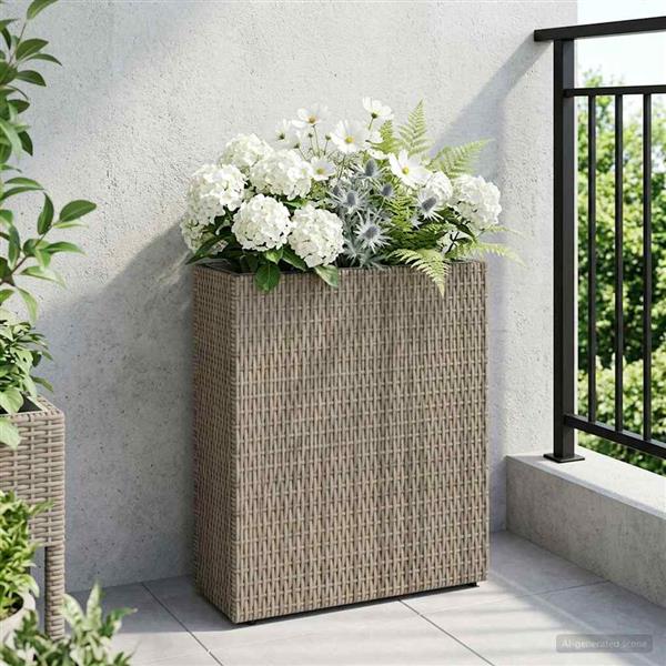 Grote foto vidaxl hoge plantenbak 55 x 22 x 70 cm ja tuin en terras overige tuin en terras