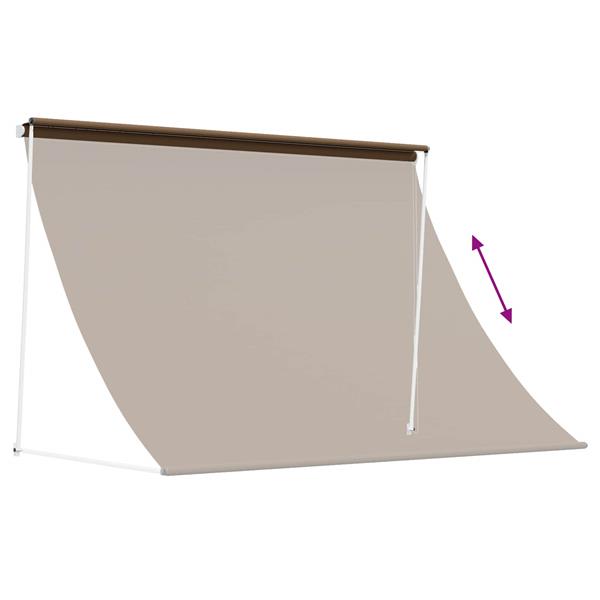 Grote foto vidaxl markies taupe 200 x 150 cm 180 g m polyester met pu coating tuin en terras overige tuin en terras