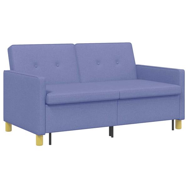 Grote foto vidaxl uittrekbare slaapbank jeans blauw stof huis en inrichting bankstellen