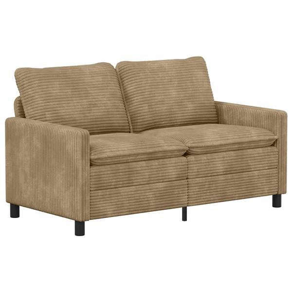 Grote foto vidaxl bank taupe 156 x 81 x 87 5 cm polyester huis en inrichting bankstellen