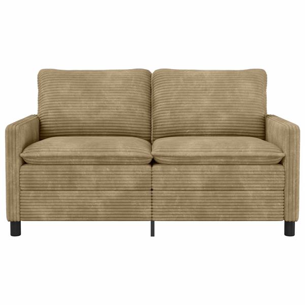 Grote foto vidaxl bank taupe 156 x 81 x 87 5 cm polyester huis en inrichting bankstellen