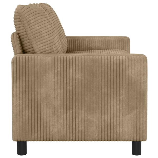 Grote foto vidaxl bank taupe 156 x 81 x 87 5 cm polyester huis en inrichting bankstellen