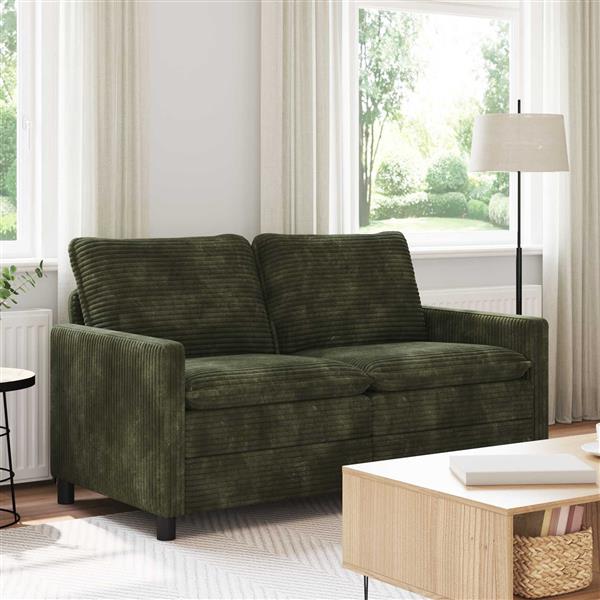 Grote foto vidaxl bank groen 156 x 81 x 87 5 cm polyester huis en inrichting bankstellen