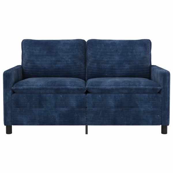 Grote foto vidaxl bank marineblauw 156 x 81 x 87 5 cm polyester huis en inrichting bankstellen