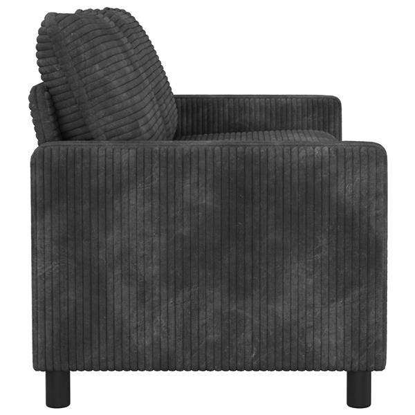 Grote foto vidaxl bank donkergrijs 156 x 81 x 87 5 cm polyester huis en inrichting bankstellen