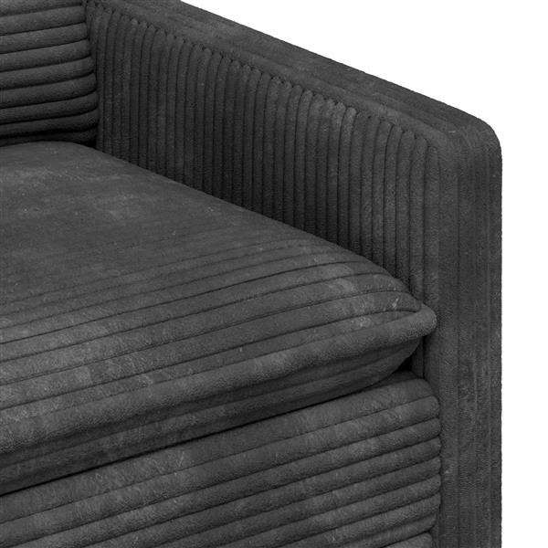 Grote foto vidaxl bank donkergrijs 156 x 81 x 87 5 cm polyester huis en inrichting bankstellen