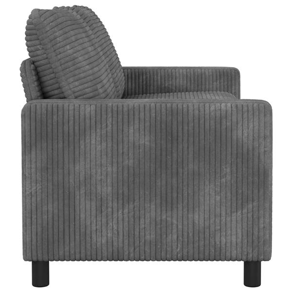 Grote foto vidaxl bank lichtgrijs 156 x 81 x 87 5 cm polyester huis en inrichting bankstellen