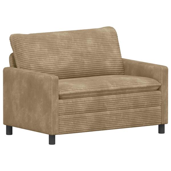 Grote foto vidaxl bank taupe 126 x 81 x 87 5 cm polyester huis en inrichting bankstellen