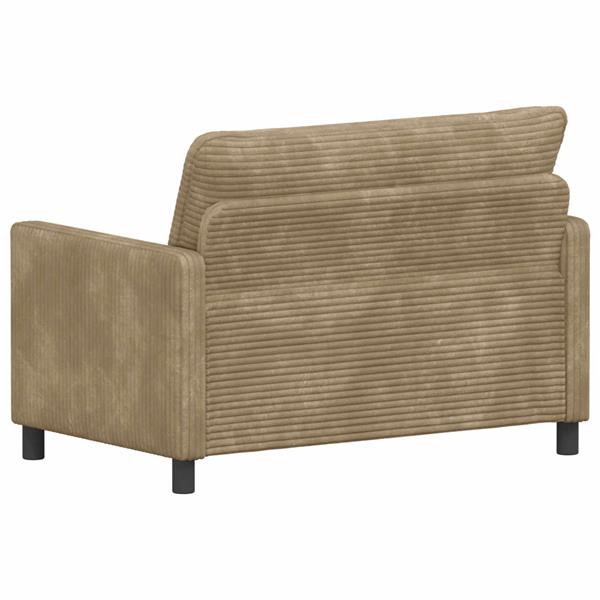 Grote foto vidaxl bank taupe 126 x 81 x 87 5 cm polyester huis en inrichting bankstellen