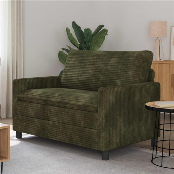 Grote foto vidaxl bank groen 126 x 81 x 87 5 cm polyester huis en inrichting bankstellen
