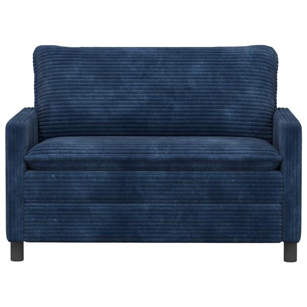 Grote foto vidaxl bank marineblauw 126 x 81 x 87 5 cm polyester huis en inrichting bankstellen