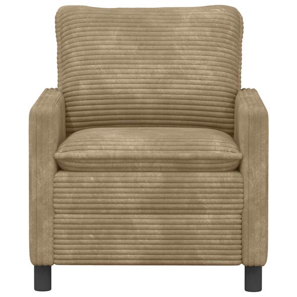 Grote foto vidaxl bank taupe 76 x 81 x 87 5 cm polyester huis en inrichting bankstellen