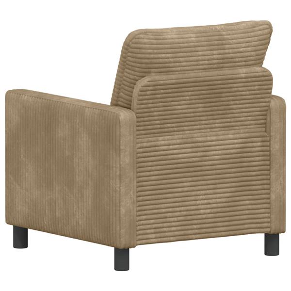 Grote foto vidaxl bank taupe 76 x 81 x 87 5 cm polyester huis en inrichting bankstellen