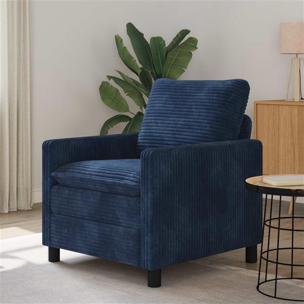 Grote foto vidaxl bank marineblauw 76 x 81 x 87 5 cm polyester huis en inrichting bankstellen