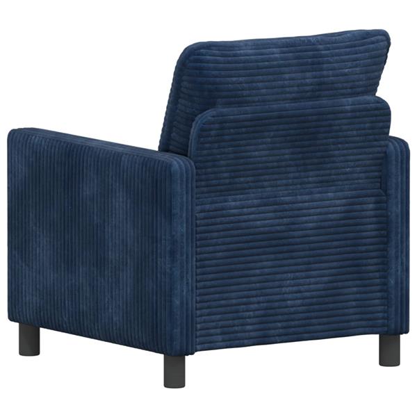 Grote foto vidaxl bank marineblauw 76 x 81 x 87 5 cm polyester huis en inrichting bankstellen