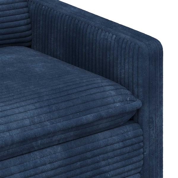 Grote foto vidaxl bank marineblauw 76 x 81 x 87 5 cm polyester huis en inrichting bankstellen