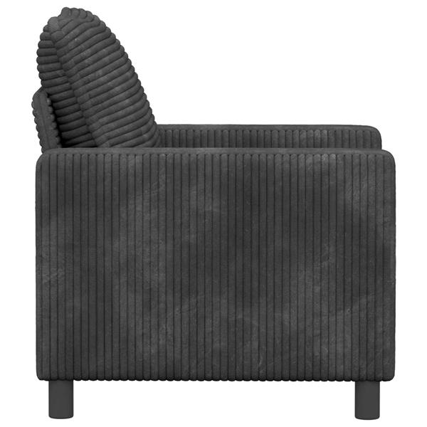 Grote foto vidaxl bank donkergrijs 76 x 81 x 87 5 cm polyester huis en inrichting bankstellen