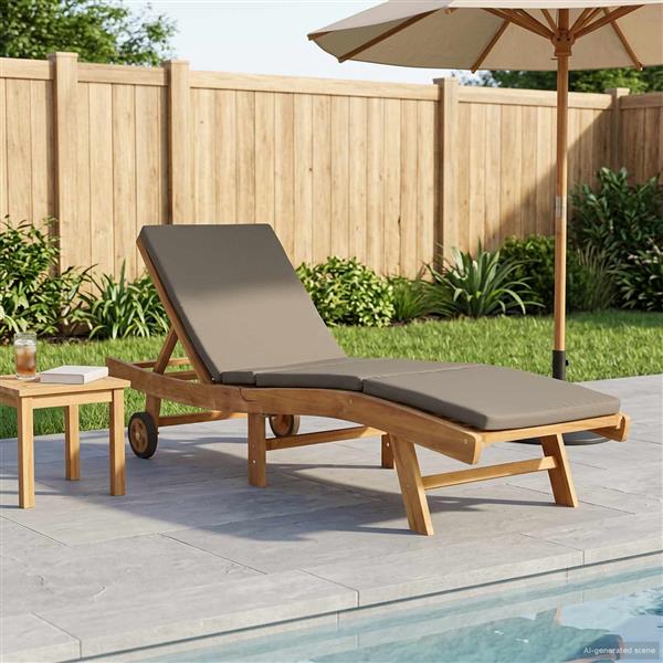 Grote foto vidaxl ligstoel bruin en taupe polyester tuin en terras tuinmeubelen