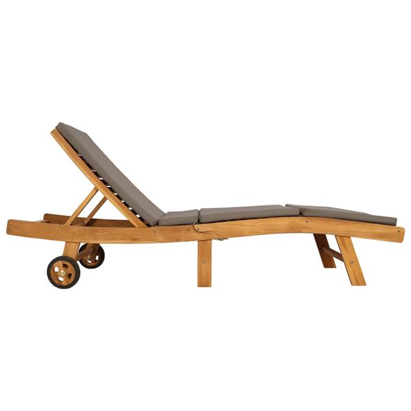 Grote foto vidaxl ligstoel bruin en taupe polyester tuin en terras tuinmeubelen