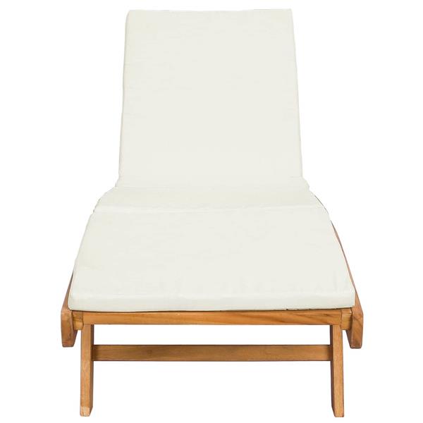 Grote foto vidaxl ligstoel bruin en cr mekleurig polyester tuin en terras tuinmeubelen