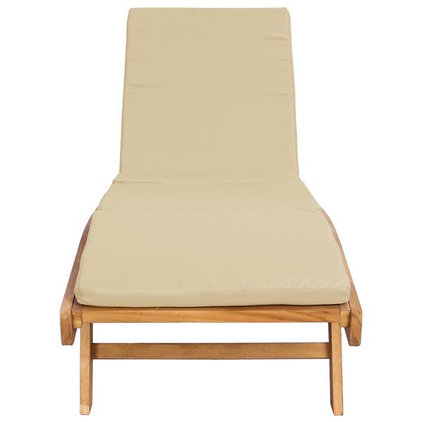 Grote foto vidaxl ligstoel bruin en beige polyester tuin en terras tuinmeubelen